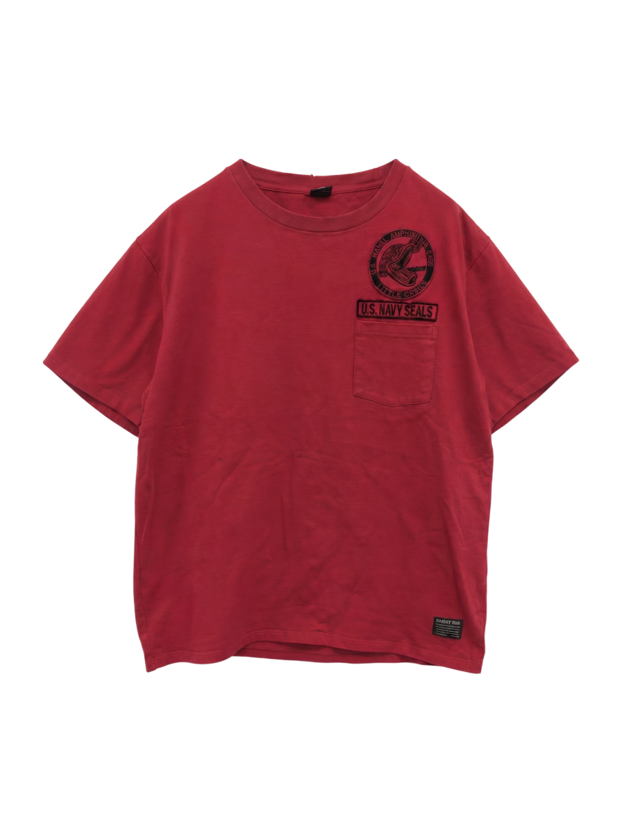 AVIREX / SH SS CREW NECK POCKET TEE LIT