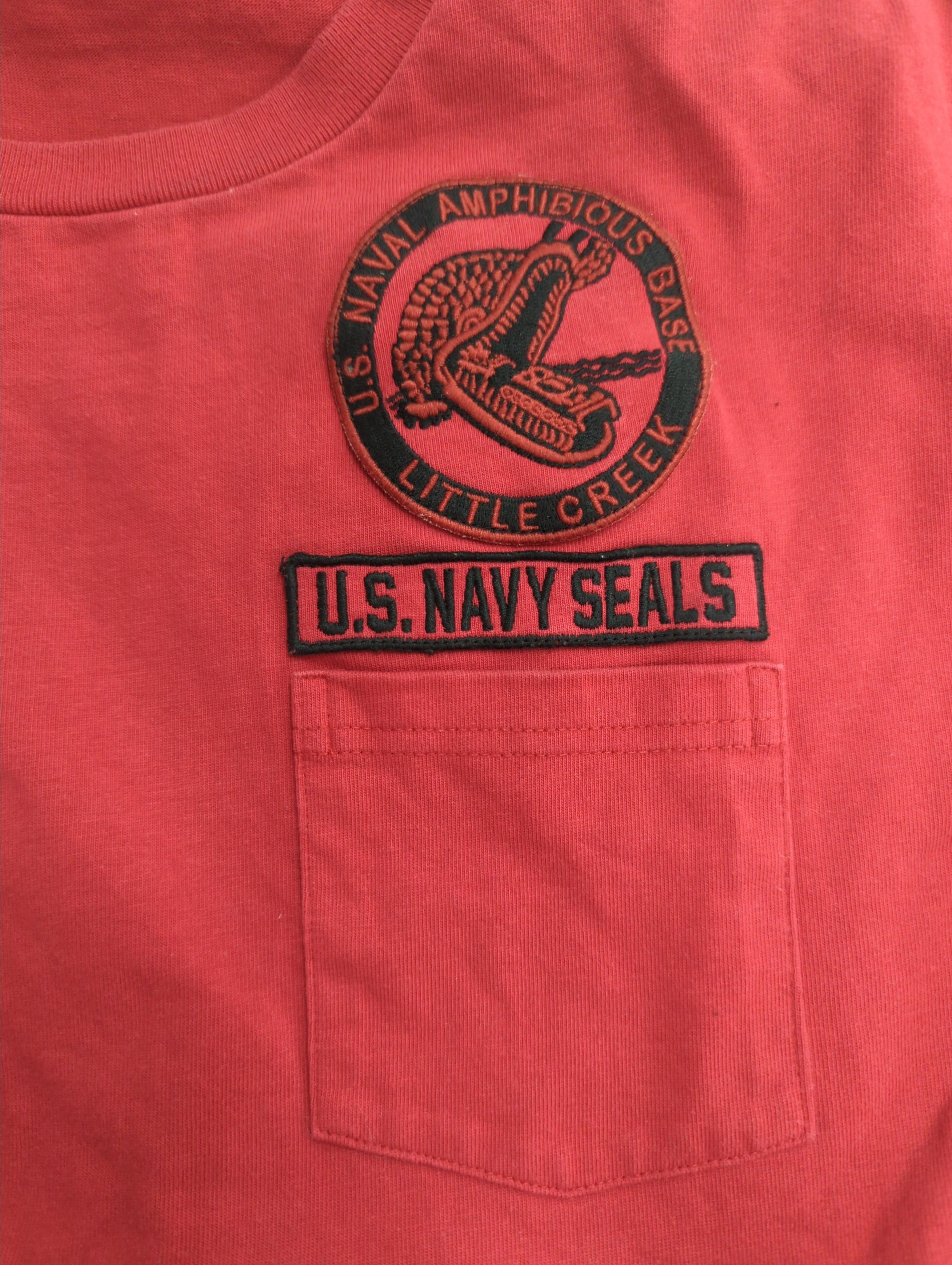 AVIREX / SH SS CREW NECK POCKET TEE LIT