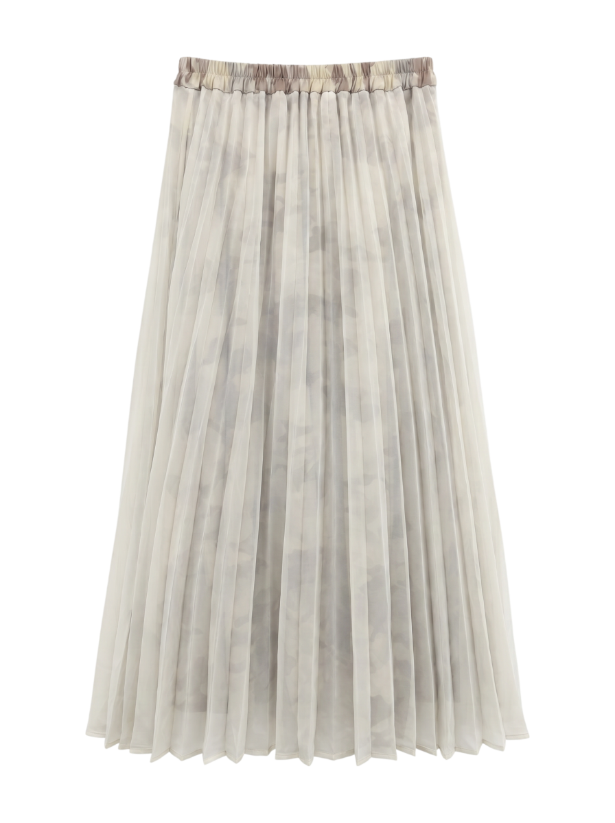 AVIREX / PLEATED CHIFFON CAMO PRINT SKIRT/ プリーツシフォンカモプリントスカート
