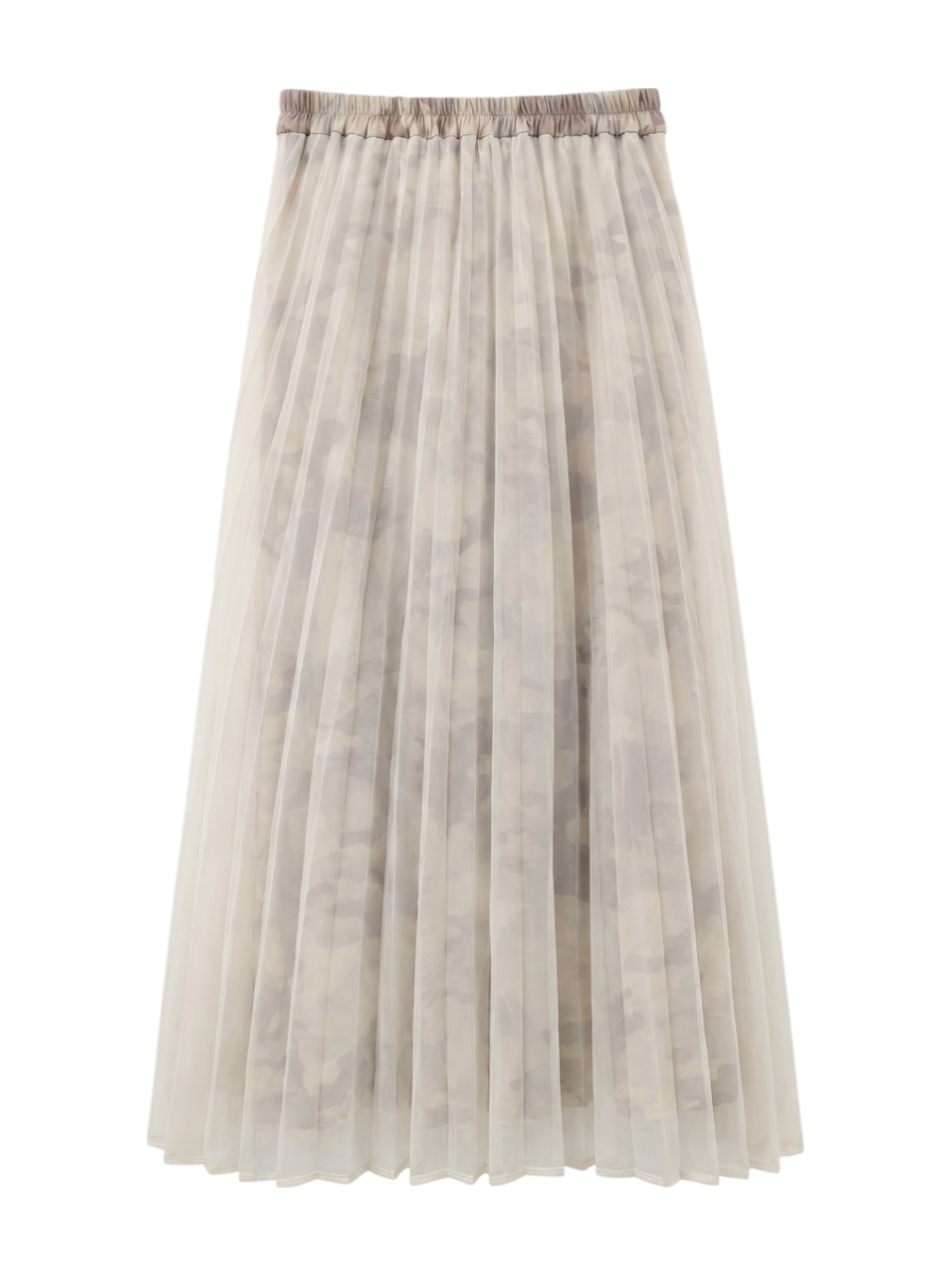 AVIREX / PLEATED CHIFFON CAMO PRINT SKIRT/ プリーツシフォンカモプリントスカート