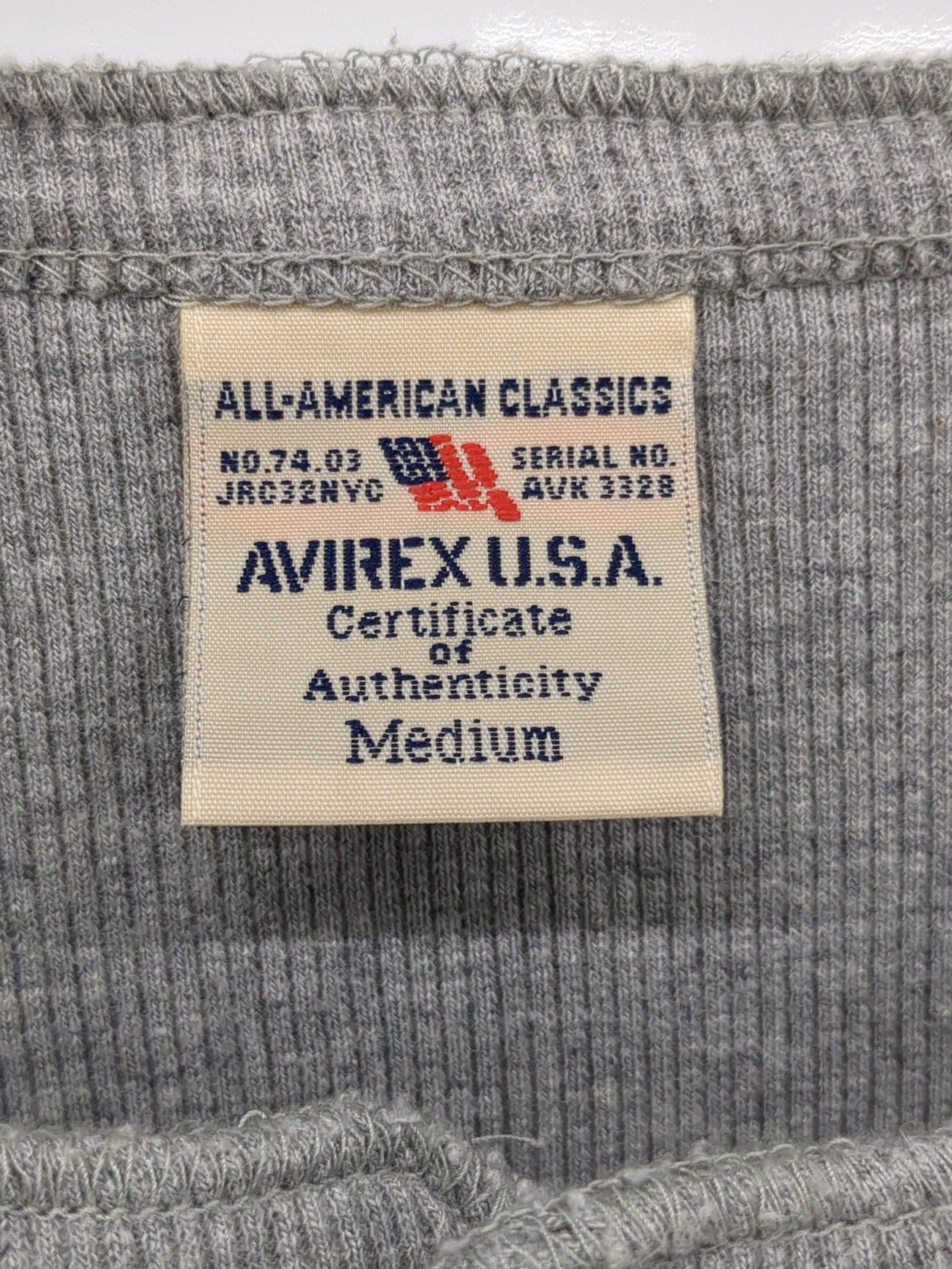 AVIREX / 《DAILY/デイリー》RIB L/S HENLEY NECK T-SHIRT