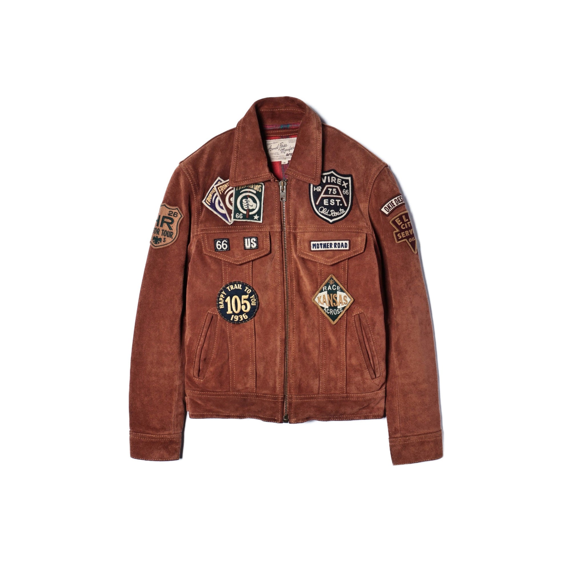 AVIREX / LEATHER PATCHED G-JACKET