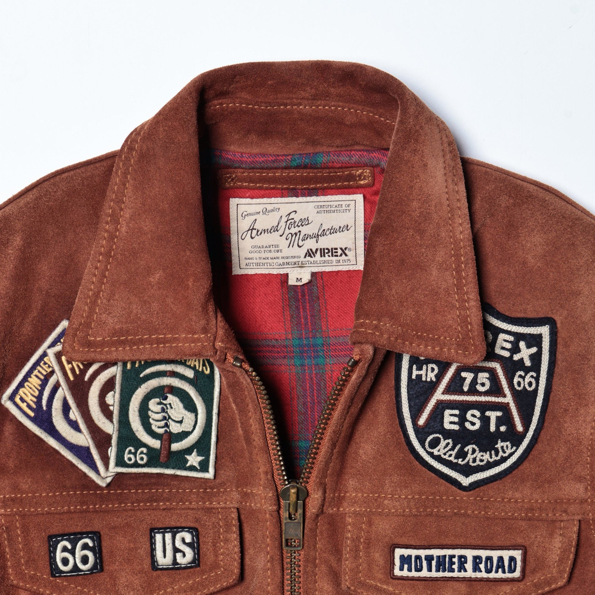 AVIREX / LEATHER PATCHED G-JACKET