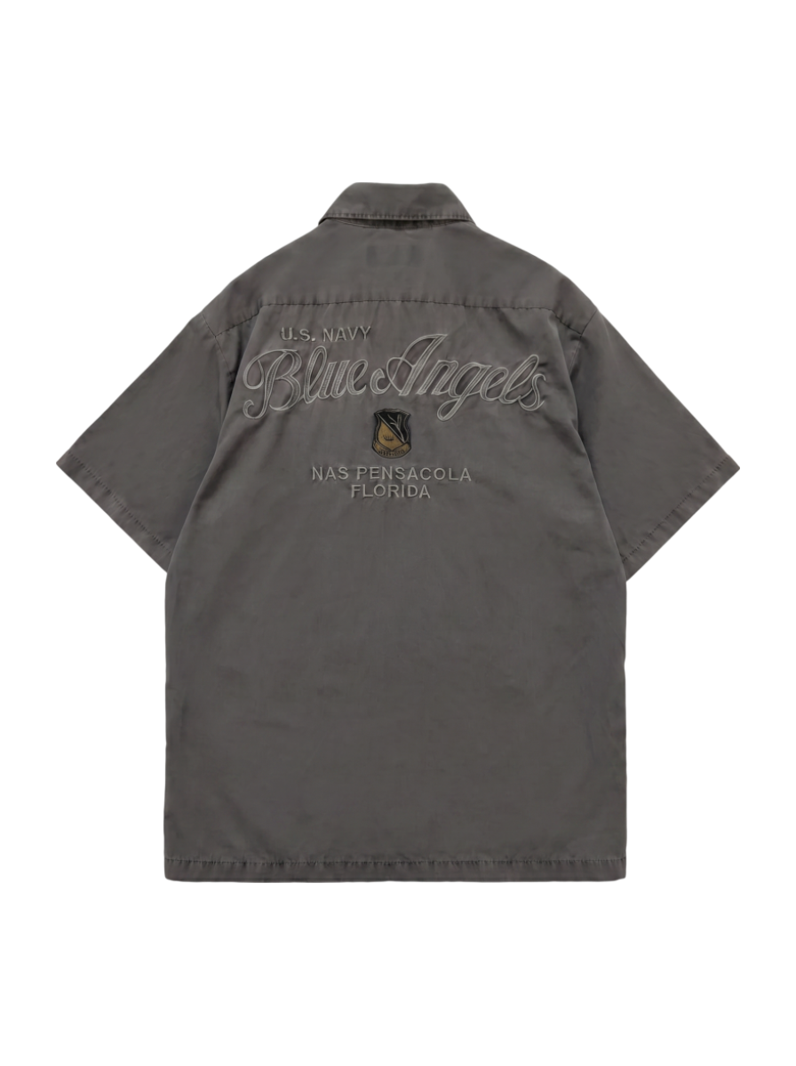 AVIREX / SHORTSLEEVE FADED WORK SHIRT BLUE ANGELS