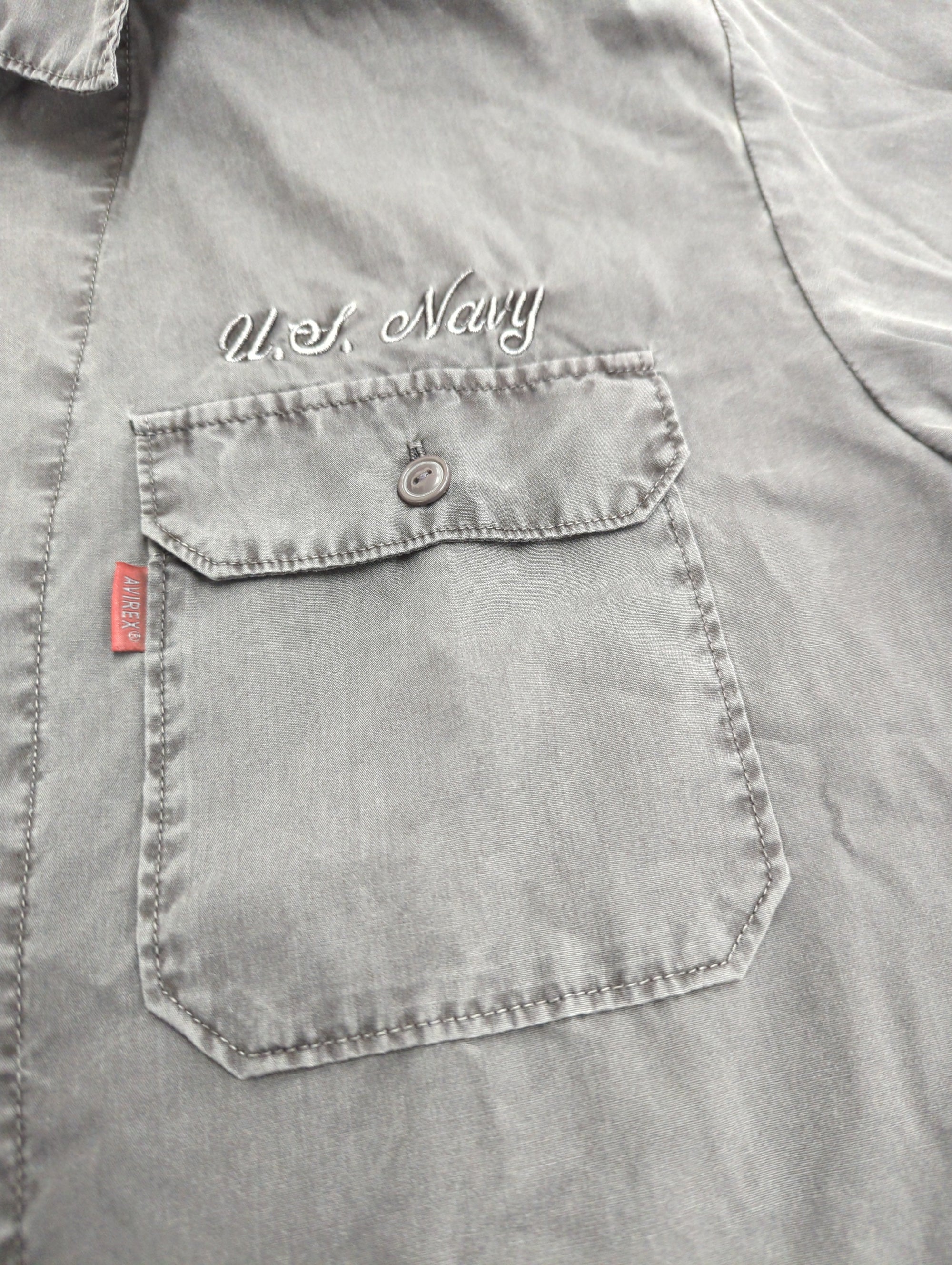 AVIREX / SHORTSLEEVE FADED WORK SHIRT BLUE ANGELS