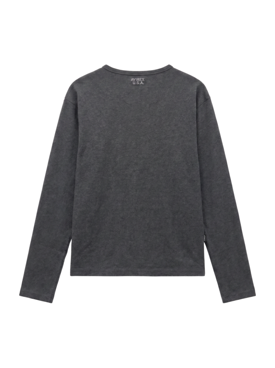 AVIREX / 《DAILY/デイリー》RIB L/S CREW NECK T-SHIRT/リブ 長袖 クルーネック Tシャツ デイリーウェア
