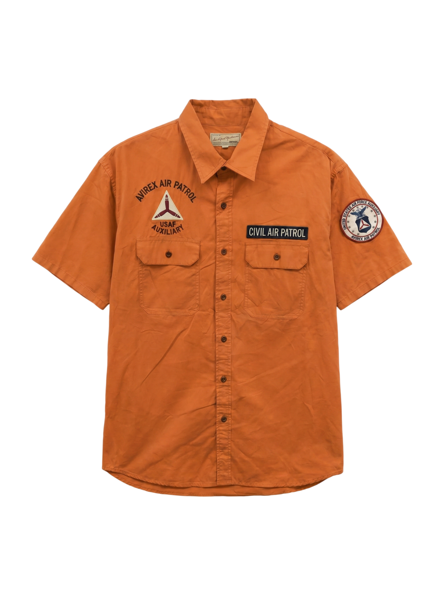 AVIREX / C.A.P.パッチド ミリタリー シャツ/C.A.P. PATCHED MIL. SHIRT